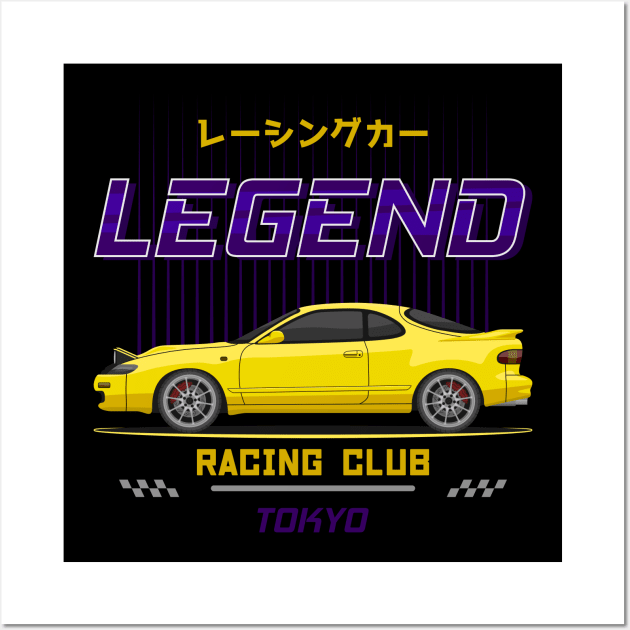 Tuner Yellow MK5 Celica Superior JDM Wall Art by GoldenTuners